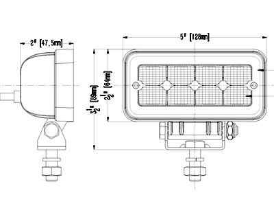 SAE LED WORK LIGHT 12W