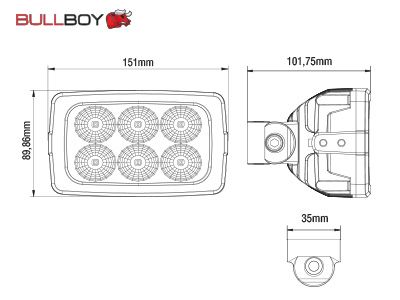 BULLBOY AGRILINE LED WORK LIGHT 30W
