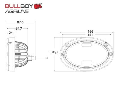 BULLBOY AGRILINE LED WORK LIGHT 45W