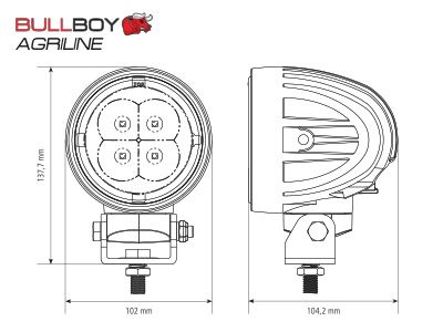 BULLBOY AGRILINE LED WORK LIGHT 60W