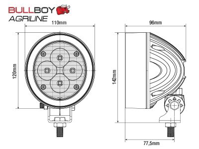 BULLBOY AGRILINE LED WORK LIGHT 60W