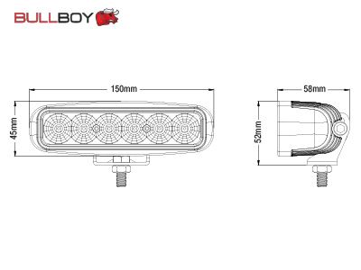BULLBOY LED WORK/REVERSE LIGHT 18W