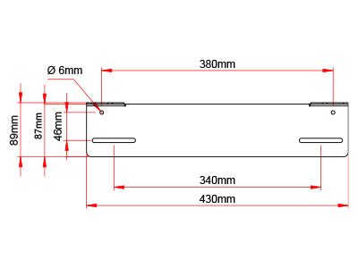 AUTO NUMURA ZĪMES PAMATNE 430mm
