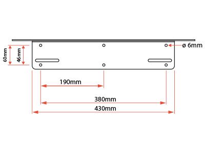 AUTO NUMURA ZĪMES PAMATNE 550mm