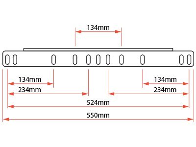 AUTO NUMURA ZĪMES PAMATNE 550mm