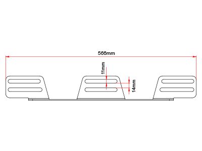 CAR LICENCE PLATE BASE 566mm