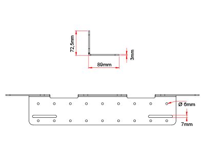 CAR LICENCE PLATE BASE 566mm