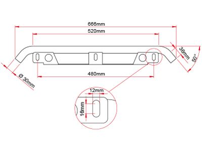 AUTO NUMURA ZĪMES PAMATNE 666mm