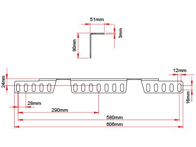 AUTO NUMURA ​​ZĪMES PAMATNE 606mm