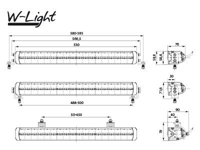 LED Tālās gaismas lukturis W-LIGHT IMPULSE III