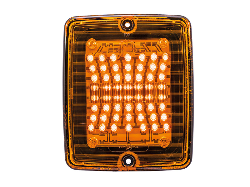 Indicator LED. Orange lens.
