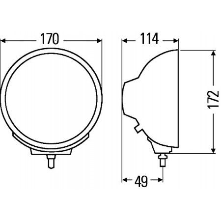 HELLA papildus gaisma Luminator Compact Crome