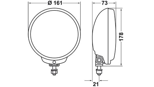 Additional lights Ref. 12.5 HELLA Comet FF550 12 / 24V H3