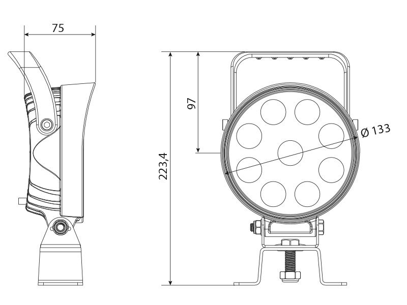 BULLPRO LED WORK LIGHT (with handle) 4790 lm